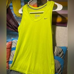 Nike Neon Green Dri-fit Tank Medium